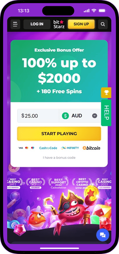 Bitstarz Casino Mobile Homepage