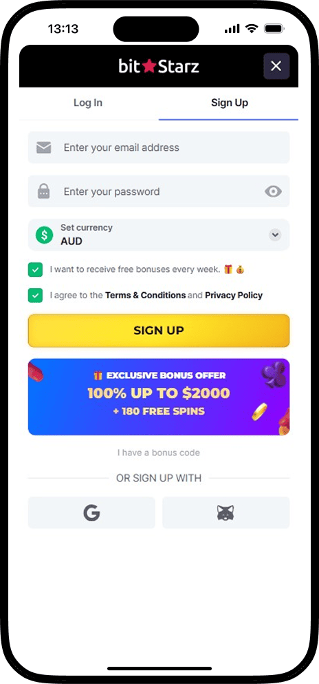Bitstarz Sign Up